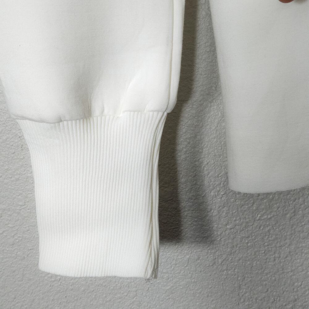 Philosophy Puff Sleeve Sweater Top White Small Clean Girl Minimalist - Picture 8 of 12